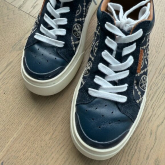 Tory Burch T Monogram Ladybug Sneakers Perfect Navy Blue 8.5 - Picture 10 of 12